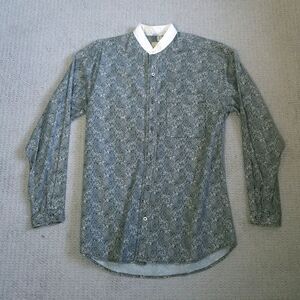 Wah Maker Shirt Mens Small Black Paisley Long Sleeve Western Frontier USA